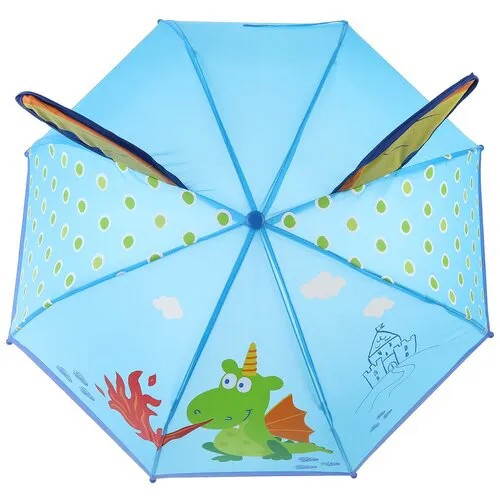 Зонт-трость Mary Poppins, механика, синий, голубой