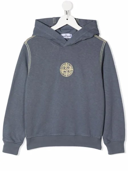 Stone Island Junior худи с вышитым логотипом