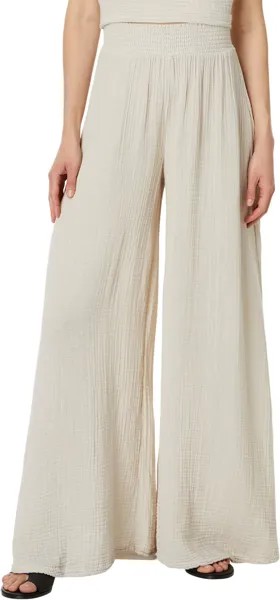 Брюки Michael Stars Simba Extra Wide Smocked Waist Pant, цвет Cement