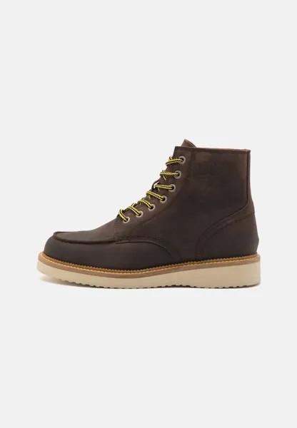 Ботильоны на шнуровке SLHTEO NEW MOC TOE BOOT Selected, demitasse