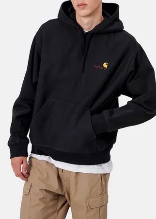 Толстовка с капюшоном CARHARTT WIP Hooded American Script Sweatshirt Black 2021