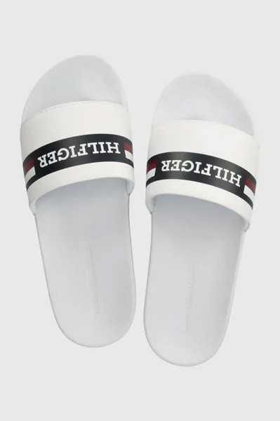 Шлепанцы CORPORATE HILFIGER POOL SLIDE Tommy Hilfiger, белый
