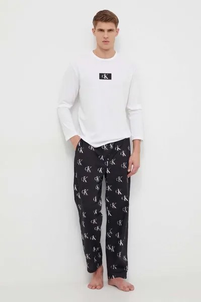 Хлопковая пижама Calvin Klein Underwear, черный