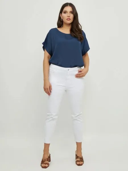 Джинсы женские MAT fashion Plus size_2533 белые S