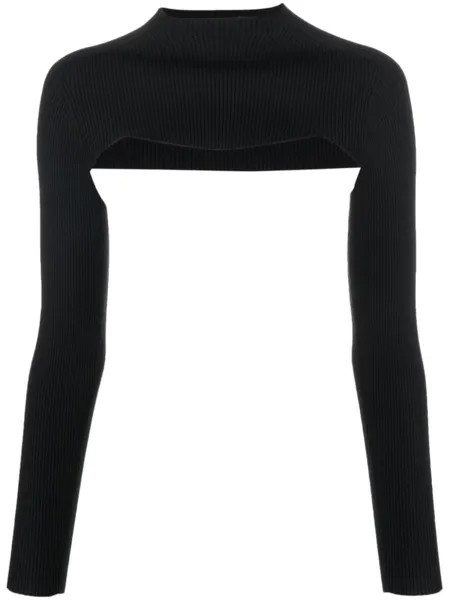 AERON трикотажный топ с длинными рукавами, черный