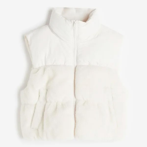 Утепленный жилет H&M Puffer, кремовый
