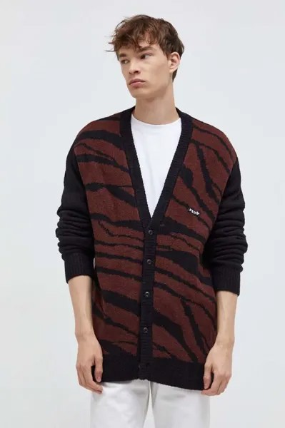 Кардиган из смесовой шерсти Volcom, коричневый