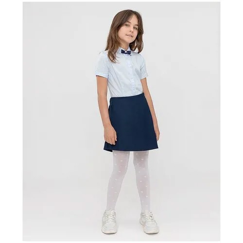 Школьная юбка-шорты Button Blue, размер 140, синий