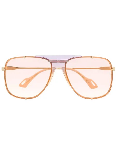 Gucci Eyewear солнцезащитные очки-авиаторы с логотипом