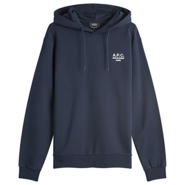 Худи A.P.C. Rue Madame Logo Hoodie, цвет Dark Navy & Ecru