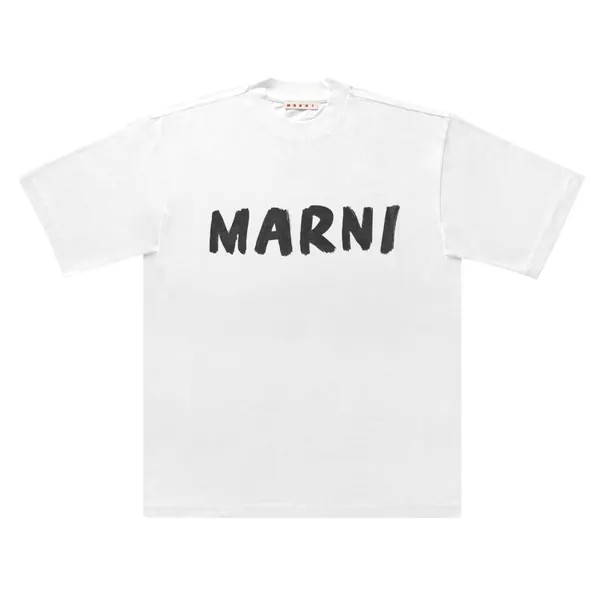 Футболка Marni Logo T-Shirt 'White', белый