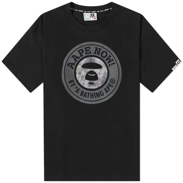 Футболка AAPE Laser Puff Stamp, черный