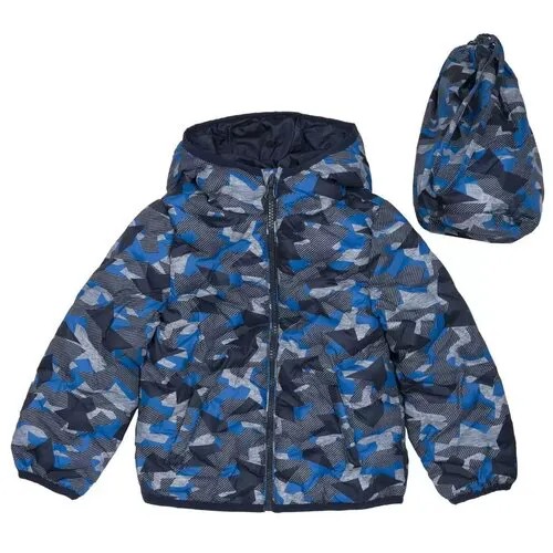 Куртка Chicco для мальчика, с капюшоном, размер 098, цвет тёмно-синий