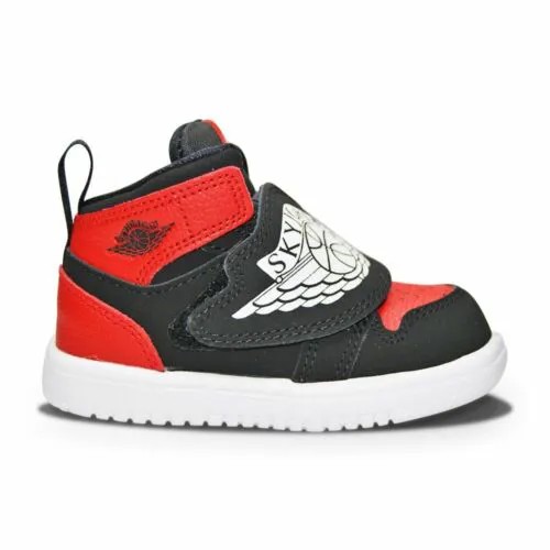 Кроссовки Nike Sky Jordan 1 (TD) для младенцев — BQ7196 001 — черный, белый, спортивный красный