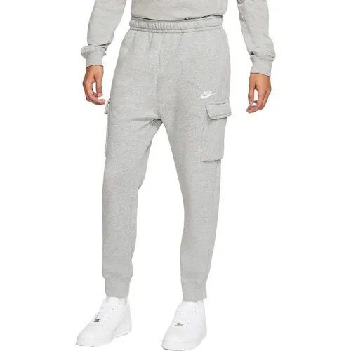 Брюки спортивные NIKE Sportswear Club, размер XS, Dark Grey Heather/Matte Silver/White