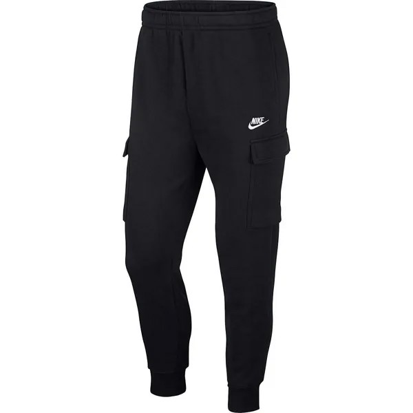 Тренировочные брюки NSW CLUB FLEECE CARGO PANT Nike, цвет Schwarz/Schwarz/Weiß