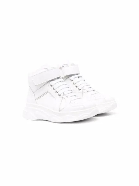 Balmain Kids logo touch-strap sneakers