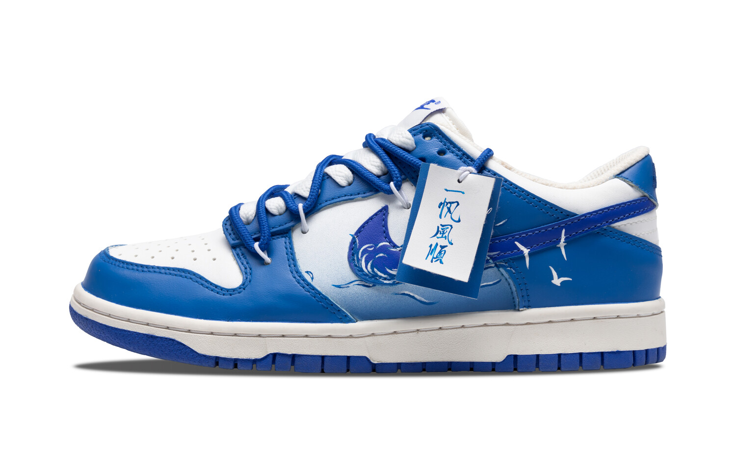 Кроссовки Nike Dunk Skateboarding Shoes Women's Low-top White, голубой
