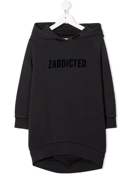 Zadig & Voltaire Kids платье-толстовка с логотипом