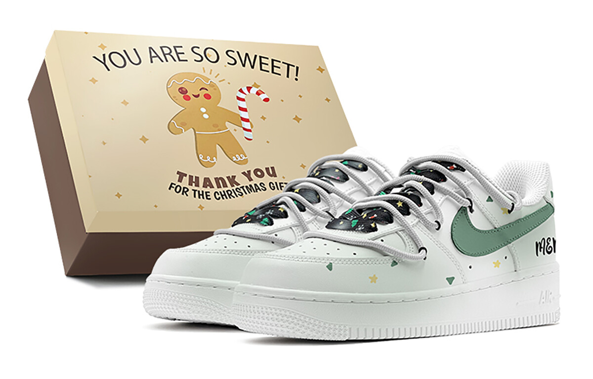 Кроссовки Nike Air Force 1 Skateboarding Shoes Women's Low-top Green, зеленый