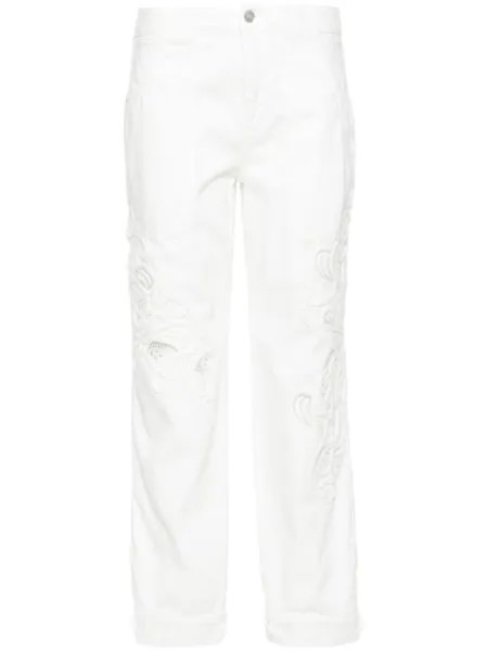 Ermanno Scervino брюки с отделкой в технике макраме, белый