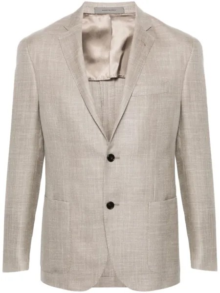 Corneliani твиловый однобортный пиджак, нейтральный цвет