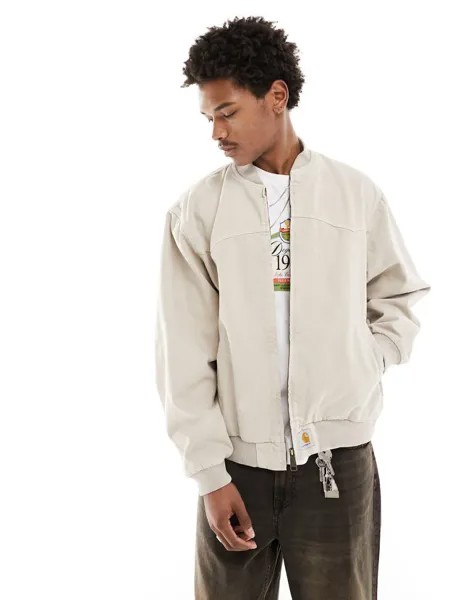 Белая куртка-бомбер Carhartt WIP santa fe