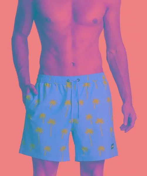 Пляжные шорты мужские Atlantic, 1 шт. в уп., полиэстер, розовые, KMB-205