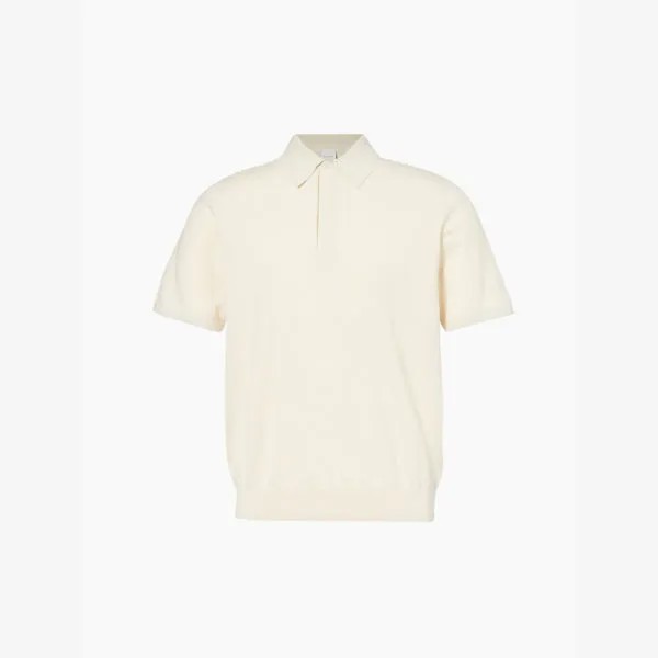 Рубашка-поло классической вязки с контрастной планкой Paul Smith, белый