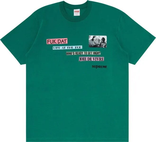 Футболка Supreme Joie De Vivre Tee 'Light Pine', зеленый