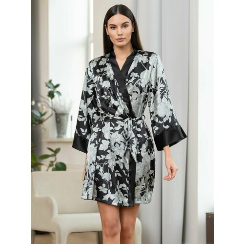 Халат  MIA-AMORE, размер 2XL/3XL, черный