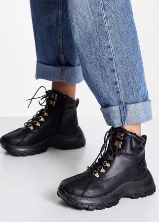 Черные походные ботинки в спортивном стиле ASOS DESIGN Adjective-Черный цвет