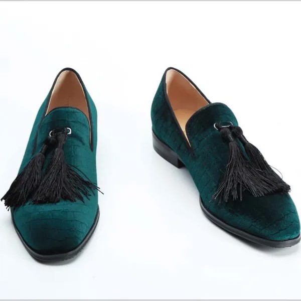 Sapato masculino/красные, синие бархатные Тапочки; Мужские модельные туфли с кисточками; кожаные роскошные фирменные деловые туфли-оксфорды для выпускного вечера для мужчин