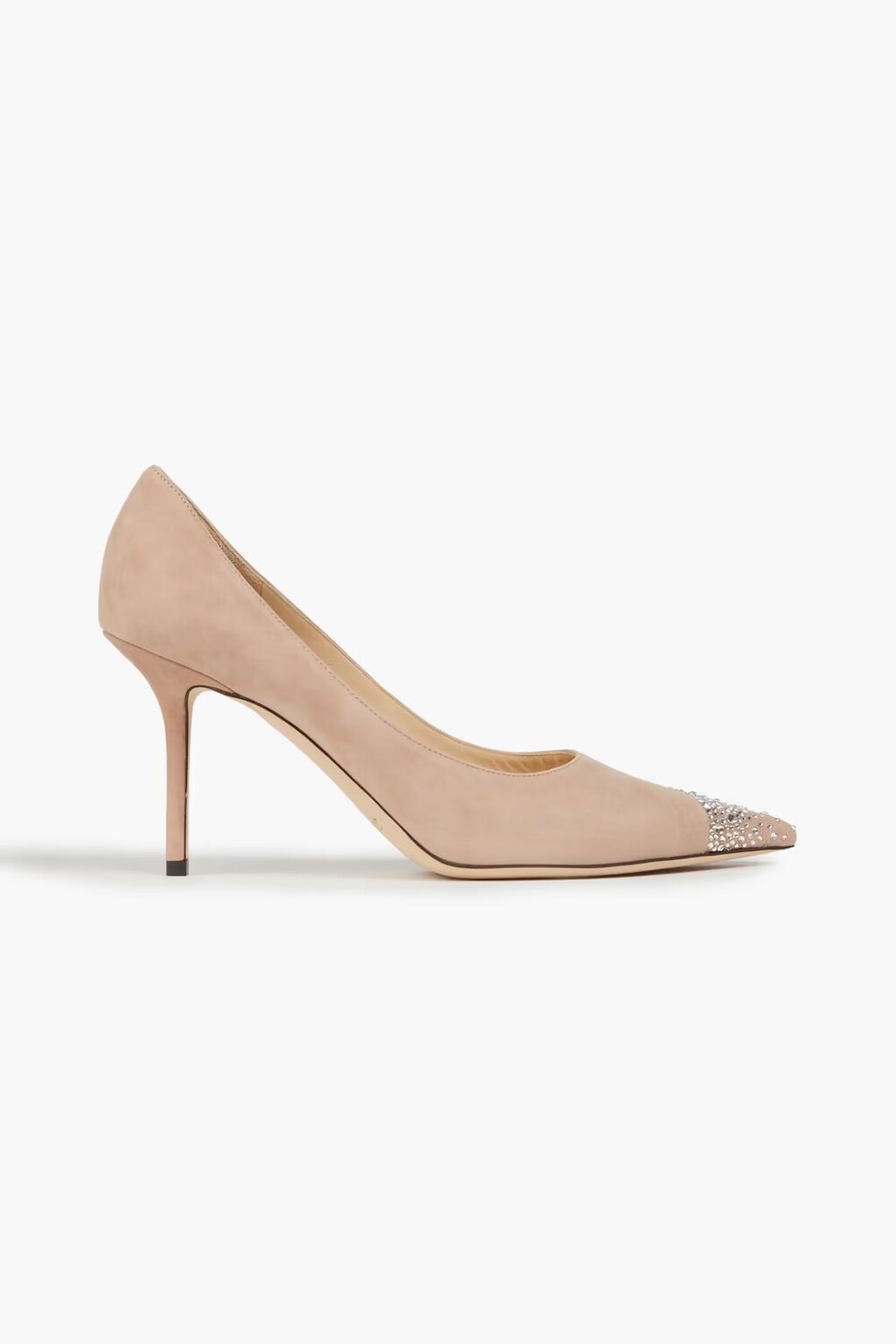 Замшевые туфли с кристаллами Jimmy Choo, нейтральный