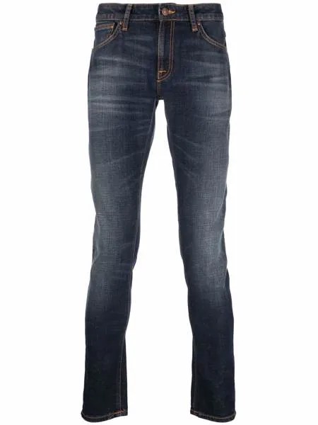 Nudie Jeans джинсы скинни с эффектом потертости