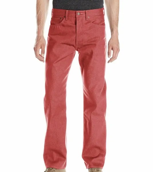 Джинсы Levis 501 Shrink To Fit Button Fly Jeans Цвет Красный 2511