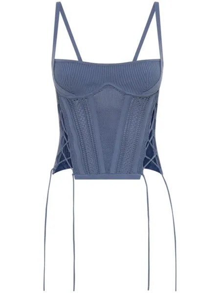 Dion Lee топ-корсет со шнуровкой, синий