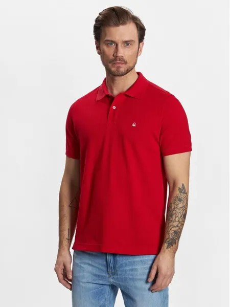 Рубашка поло стандартного кроя United Colors Of Benetton, красный