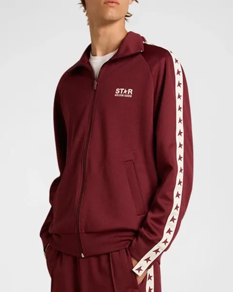 Мужская спортивная куртка с молнией во всю длину Star Golden Goose, цвет Windsor Wine White