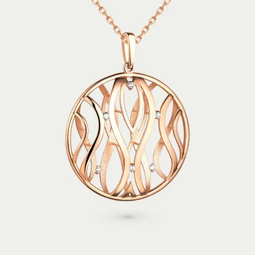 Подвеска GOLD CENTER, золото, 585 проба, фианит