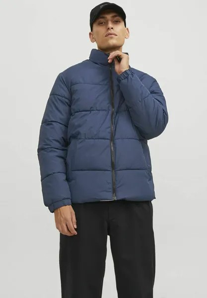 Зимняя куртка JJETOBY PUFFER COLLAR SN Jack & Jones, темно-синий пиджак