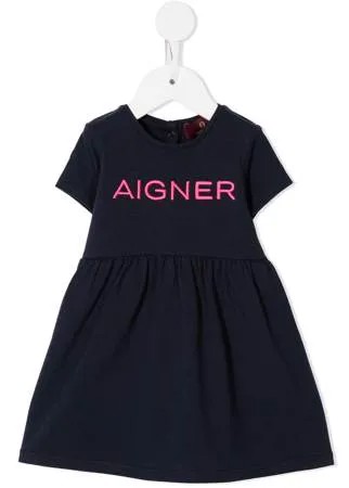 Aigner Kids платье-футболка с логотипом