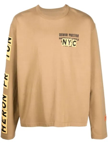 Толстовка с логотипом Heron Preston, коричневый
