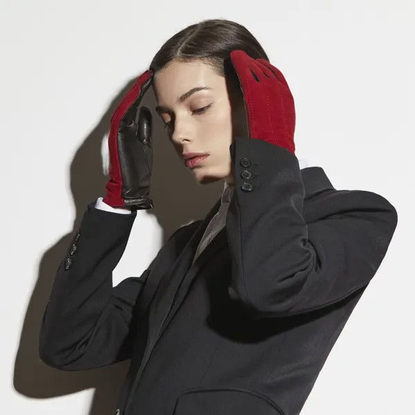 Перчатки женские Ekonika EN33637 red/black, р. 7.5