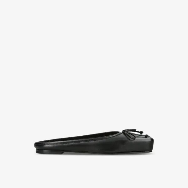 Les mules plate балетные кожаные мюли Jacquemus, черный
