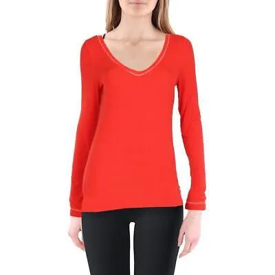 Красная женская футболка Scotch - Soda из модала с двойным V-образным вырезом L BHFO 7506