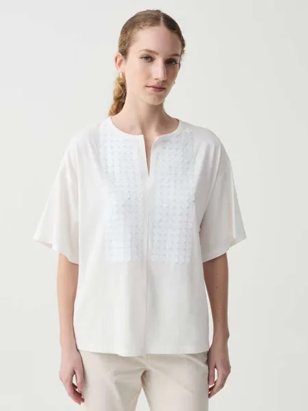 Футболка с пайетками и рукавами-кимоно Ovs, цвет optical white