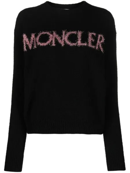 Moncler джемпер с логотипом, черный