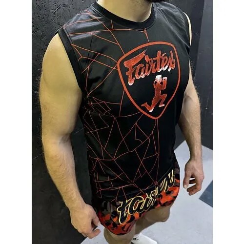 Майка Fairtex, размер M, красный, черный