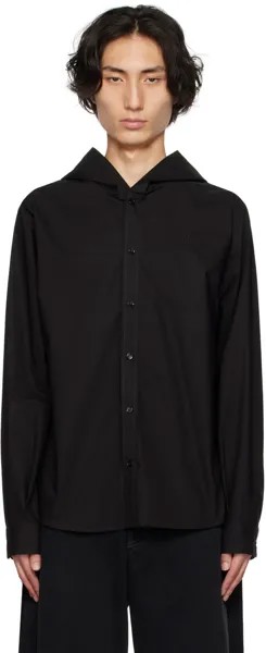 Черная рубашка с капюшоном MM6 Maison Margiela